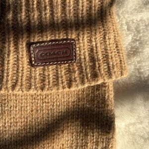 Coach Brown Knit Scarf